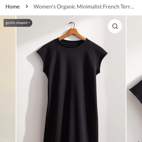 Women's Organic Minimalist French Terry Dress - Picture 4 of 5
